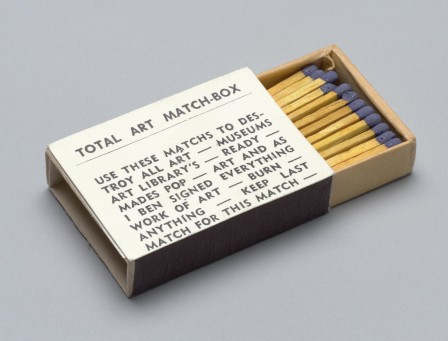 Ben Vautier Total Art Match-Box 1965 brûlez l'art mettez le feu