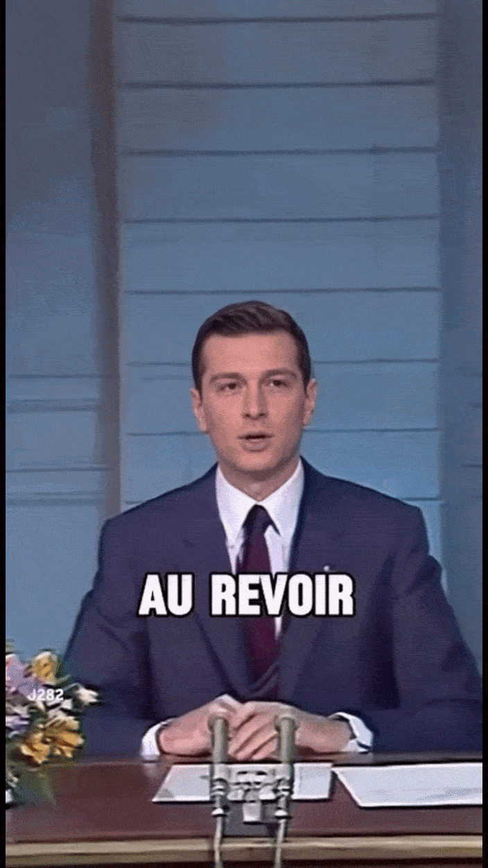 Jordan Bardella au revoir