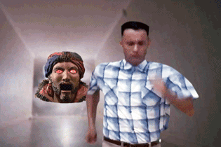 Tom Hanks dans le rôle de Forrest Gump courage fuyons fuir cours Forrest