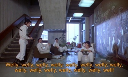 A Clockwork Orange, Stanley Kubrick, 1971 Orange mécanique prêts pour une nouvelle journée d' ultra violence les droogies