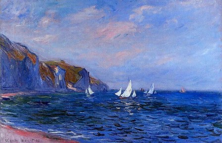 Claude Monet Falaises et voiliers à Pourville 1882