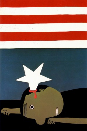 Makoto Wada Anti-war poster for the women and children of Vietnam 1968 guerre mort