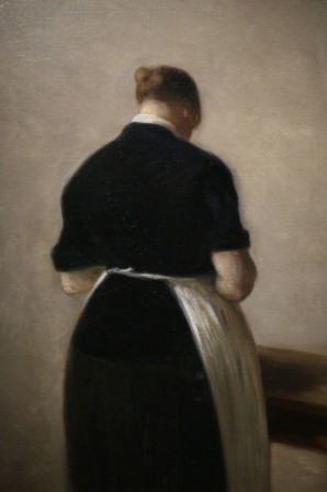 Vilhelm Hammershøi Fra en bagerbutik Studie 1888 la figure de dos