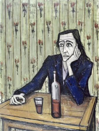 Bernard Buffet, Femme Au Verre De Vin, 1955