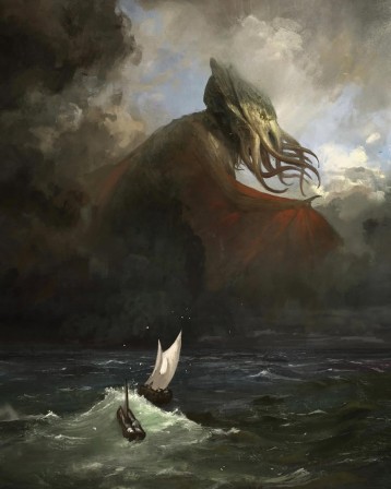 Bram Sels, Cthulhu pieuvre poulpe tempête mer forte