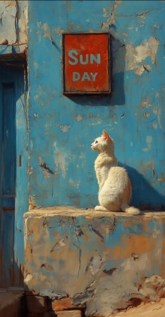 Juan Brufal comme un chat au soleil