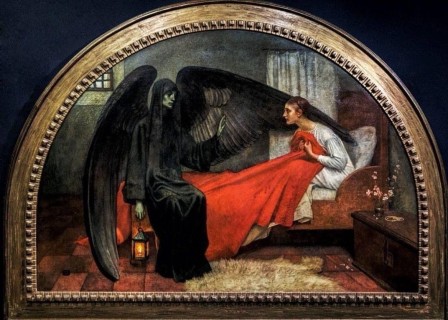 La Jeune Fille et la Mort (vers 1908), une peinture à l'huile sur toile de l'artiste autrichienne Marianne Stokes, conservée au Musée d'Orsay à Paris