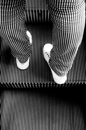 visitor-q @visitor-q.bsky.social se fondre dans le décor être dans le mouv camouflage se fondre dans l'escalator